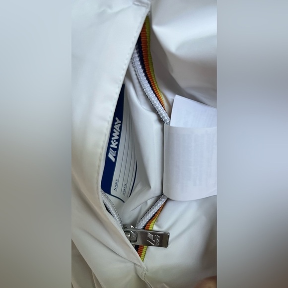 K Way Kids polka dot-print hooded jacket Sz. 10 white - Picture 5 of 7